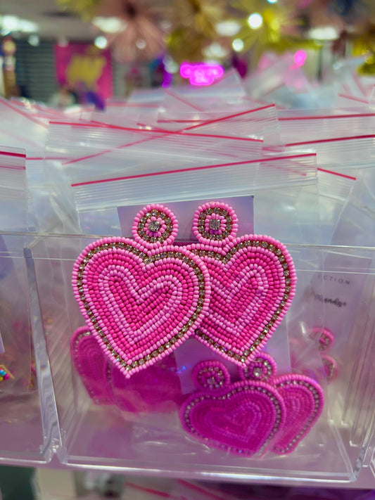 Sequin Hearts! - Valentine’s Day Beaded Earrings