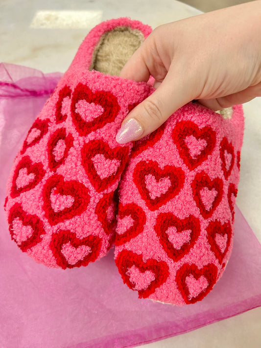 Pink Hearts! - Valentine's Day Slippers