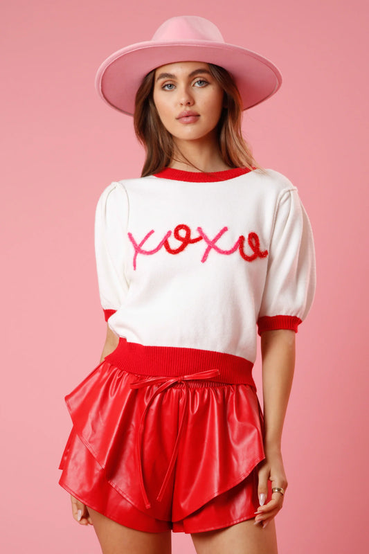 Valentine's Day! - XOXO Pink White & Red Sweater