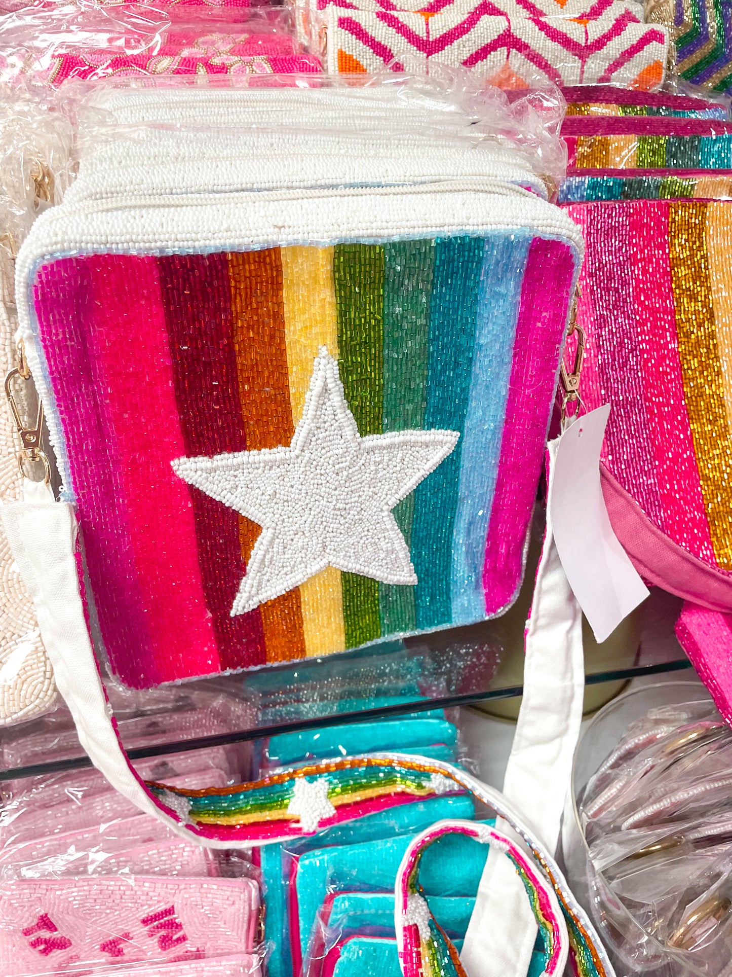 Rainbow Starlight - Iconic Beaded Bag