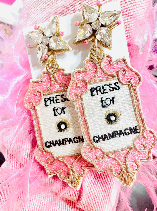 Veuve Please! - Press for Champagne Pink Earrings